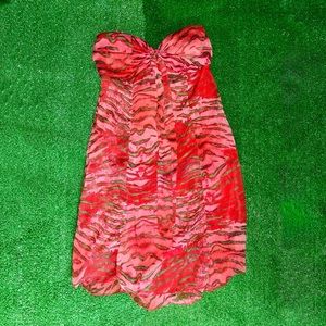 ✨Strapless animal print dress